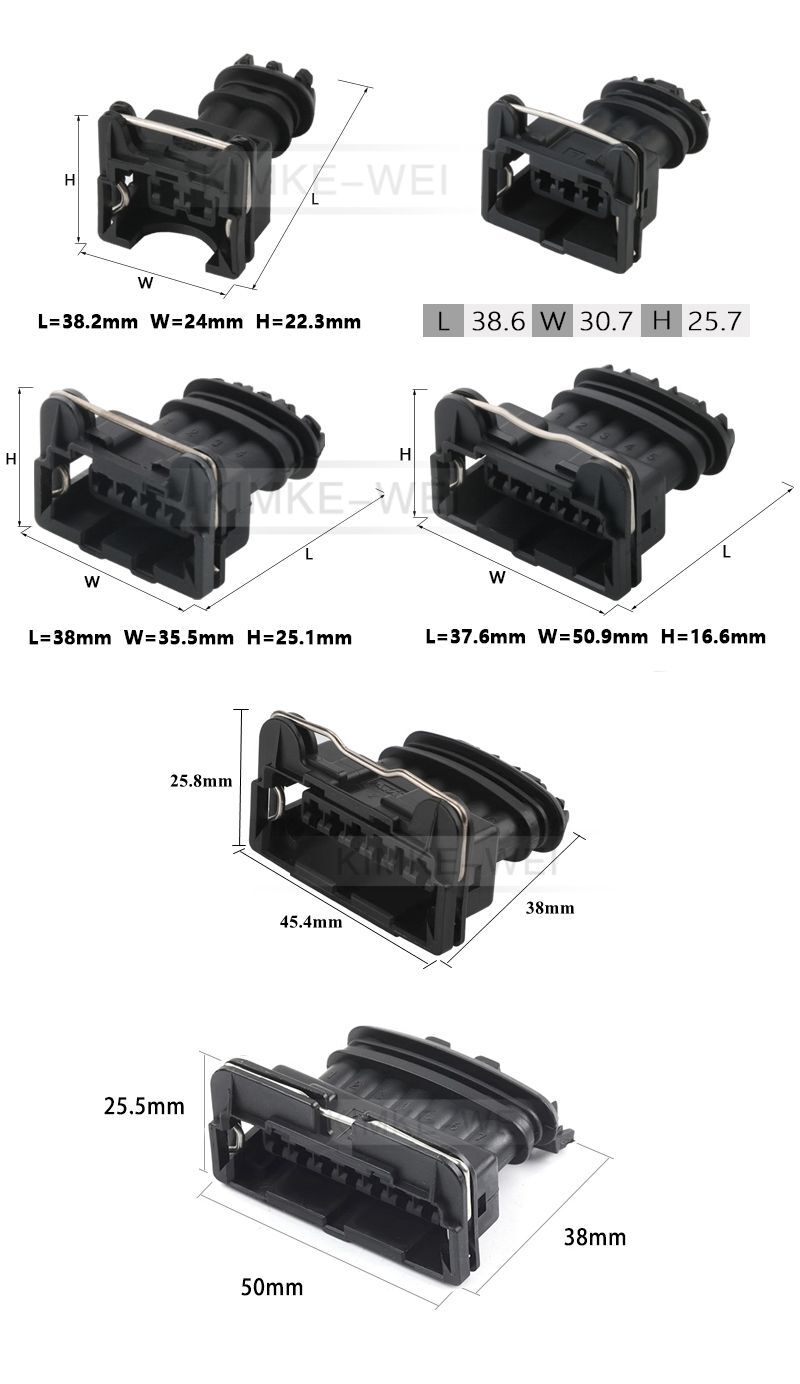 2/3/4/5/6/7 Pin TE/AMP/TYCO Junior Power Timer Car Socket Female Connector Plug