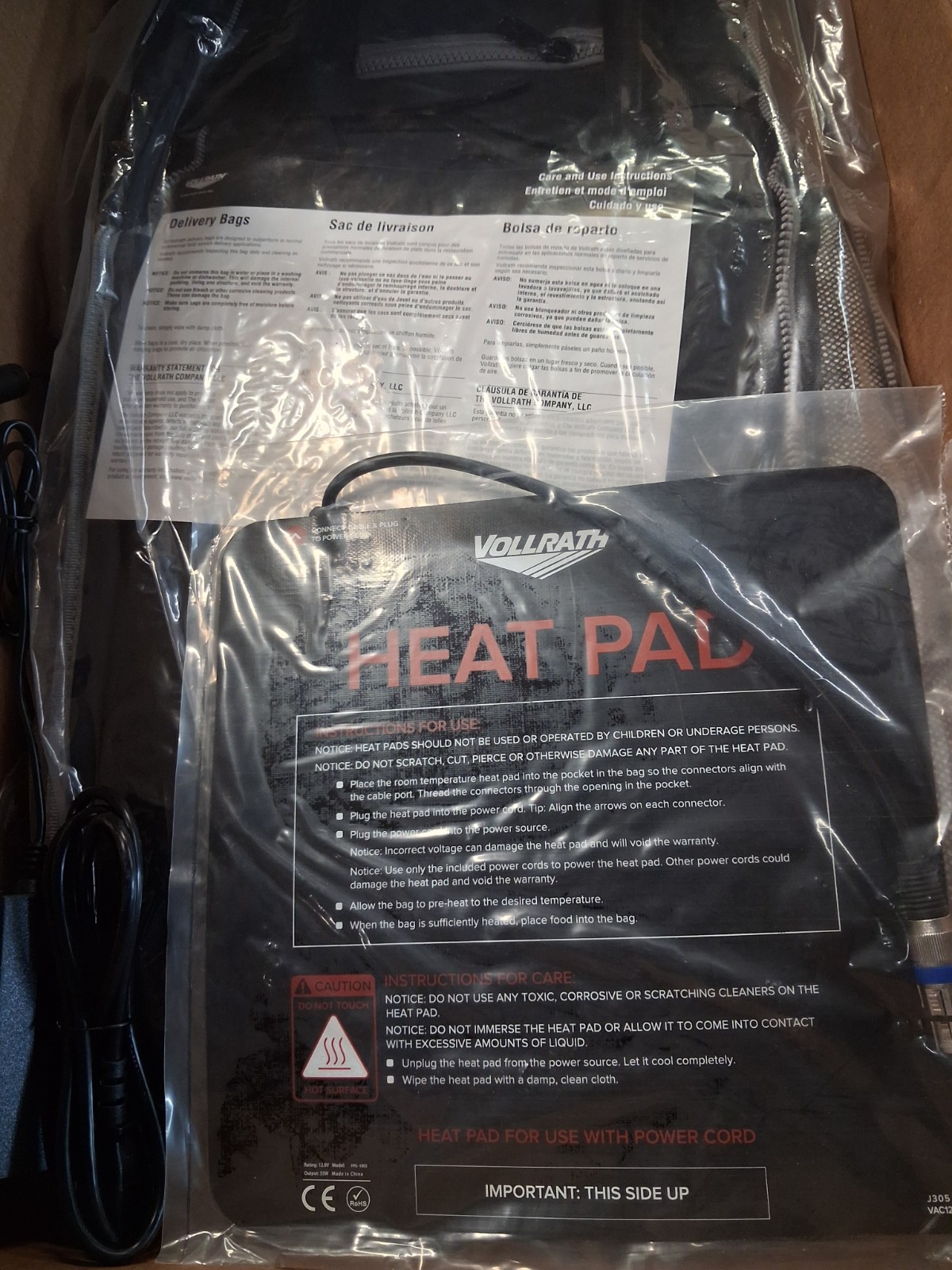 Vollrath VTB500 BAG,TOWER (W/ HEAT PAD)