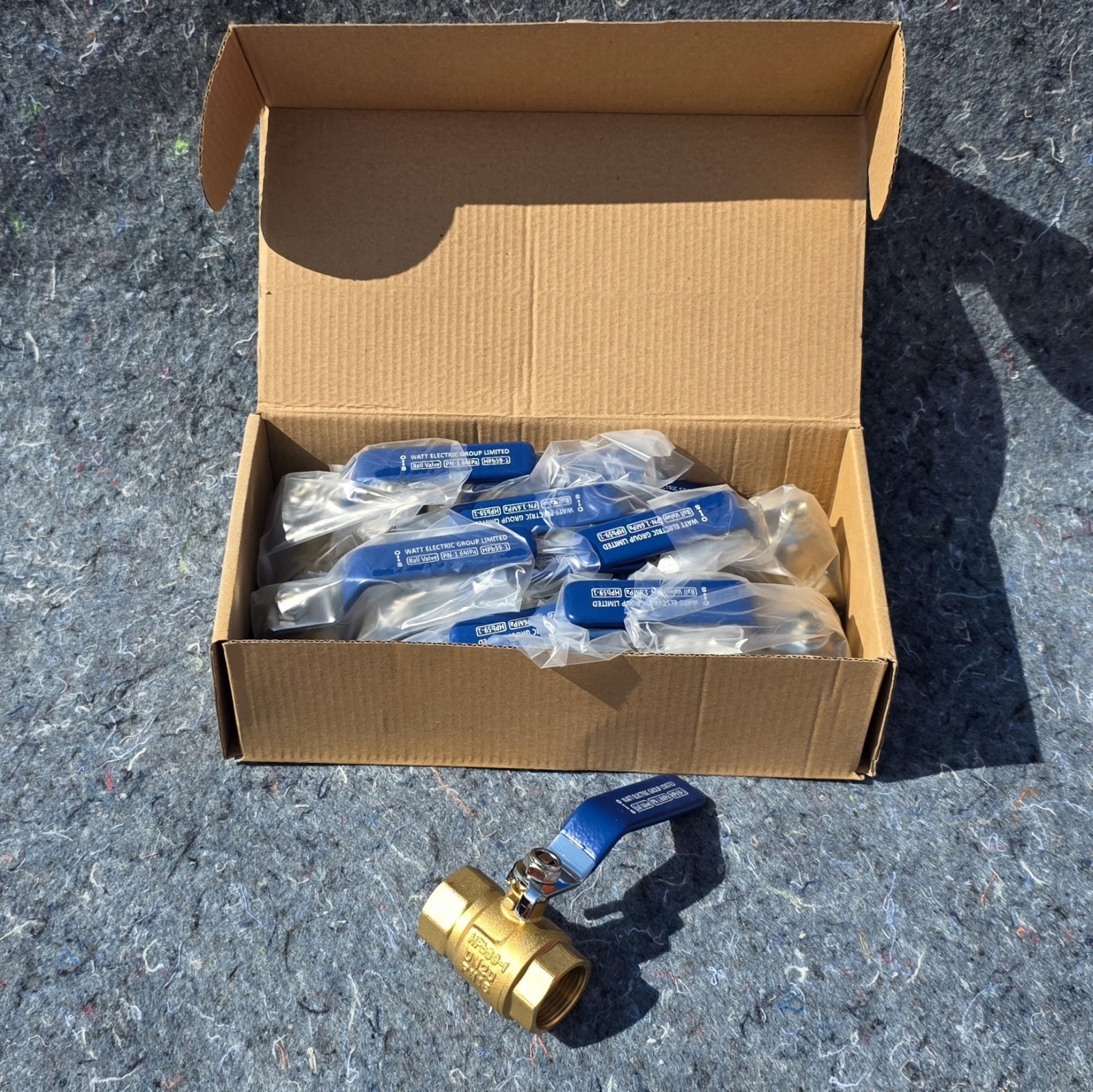 Lot Of 10, Brass Ball Valves, 1″ Female NPT, Full Port HPb59-1 DN29 PN16 Teflon