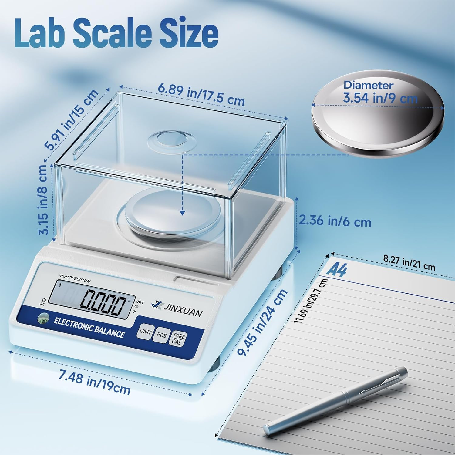 Lab Scale 0.001G Accuracy 500G Digital Milligram Scale Analytical Balance Scale
