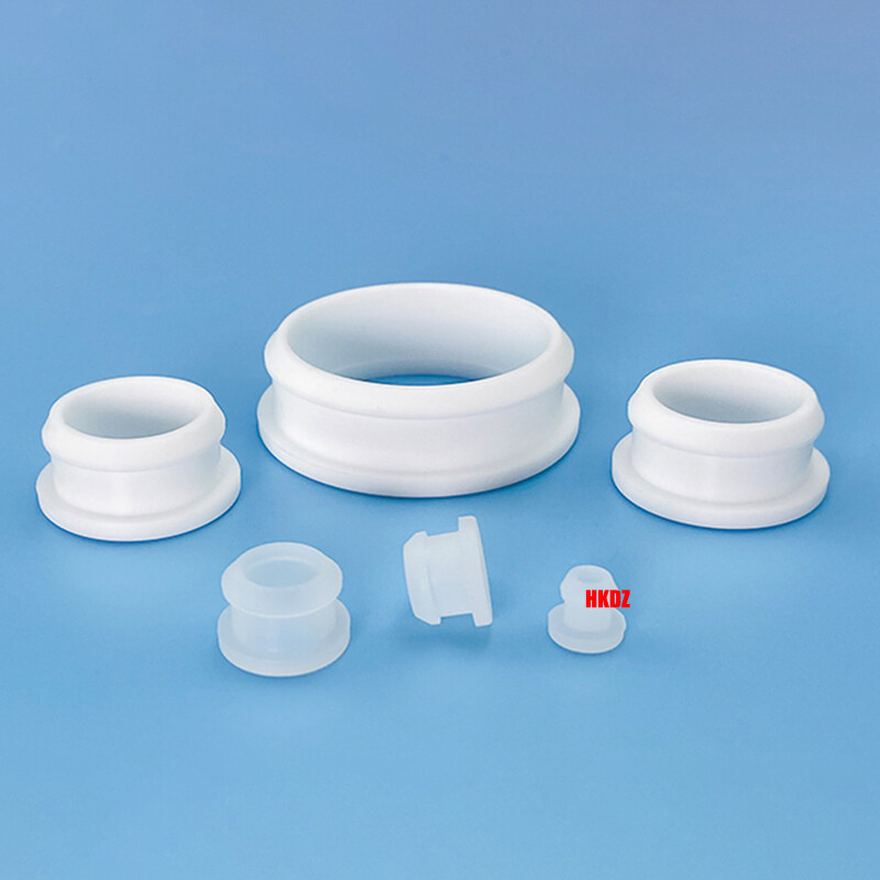 Clear Grommet Snap-On Open Silicon Rubber Hole Plug Bung Wire Cable Protect Bush