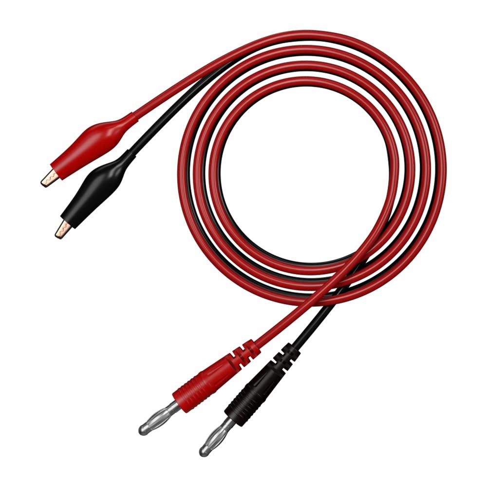 2pcs Banana Plug to Alligator Clip Test Lead Cable Line Wire, 4mm Banana Plug…