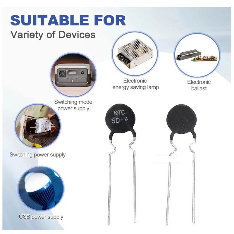NTC/PTC Thermistor Temperature Sensor 3D/5D/8D/10D/20D/47D-5/7/9/11/13/15/20/25