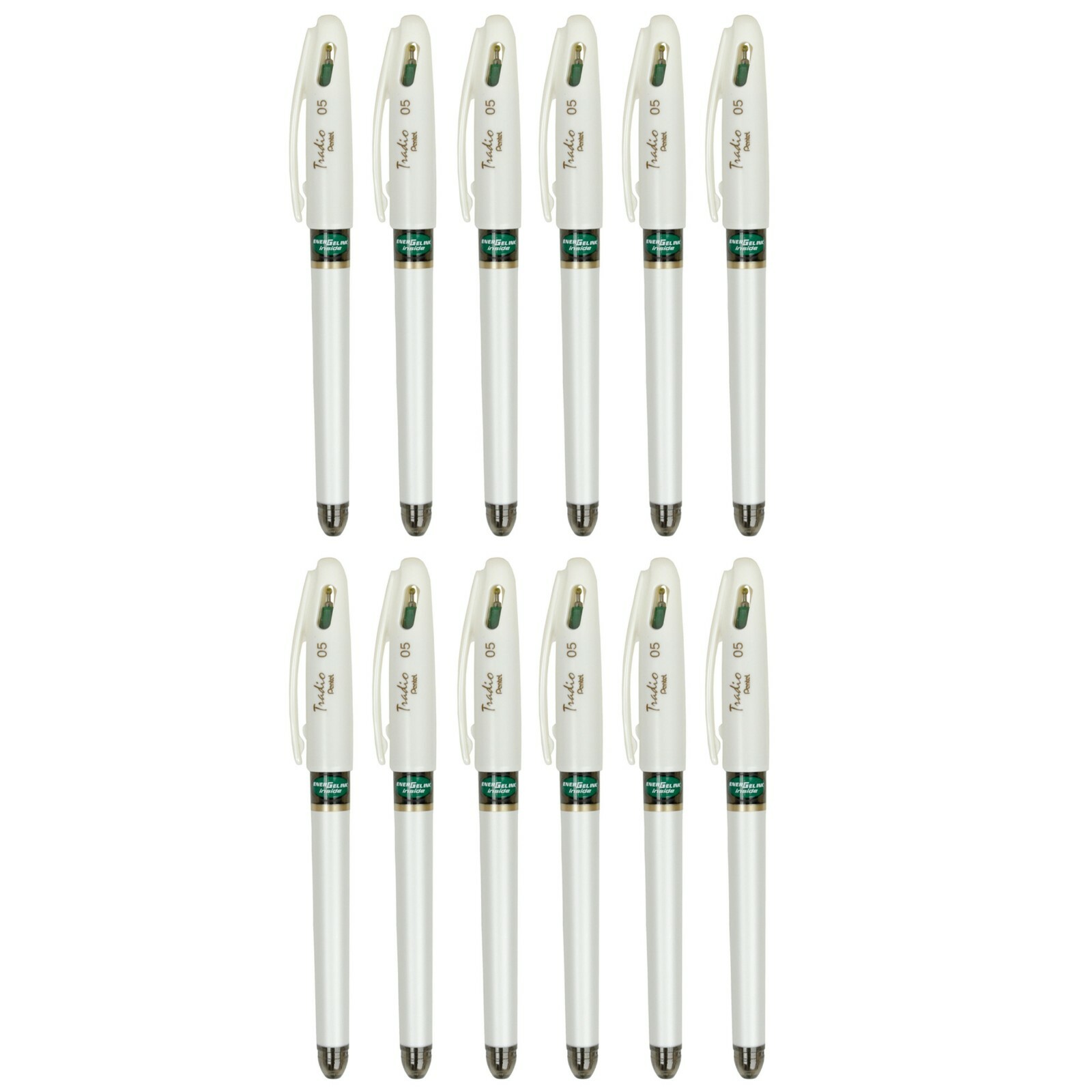 Pentel Energel Tradio 0.5MM Green Liquid Gel Pen 12pc Set