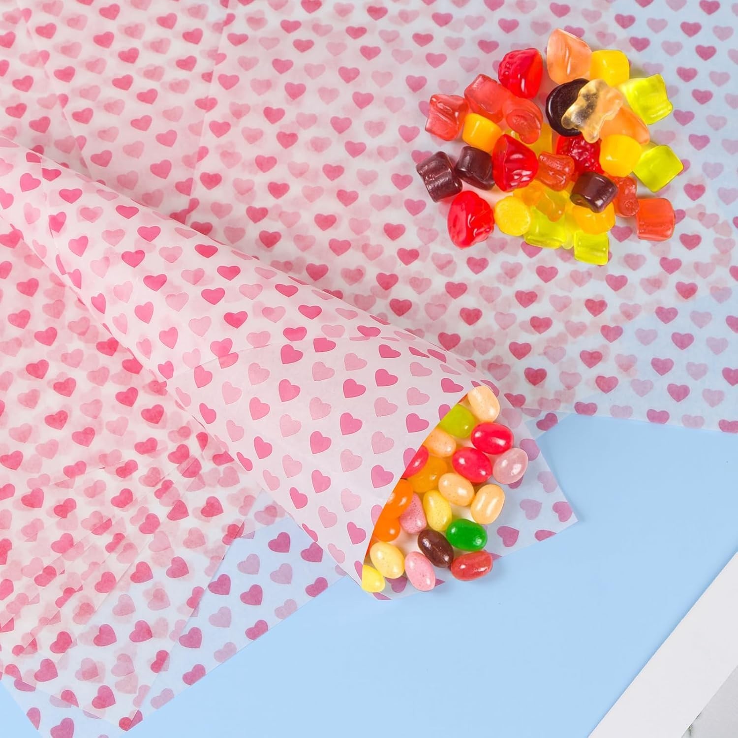 50PCS Wax Paper Sheets Food Wrapping Paper Greaseproof Waterproof Dry Waxed D…