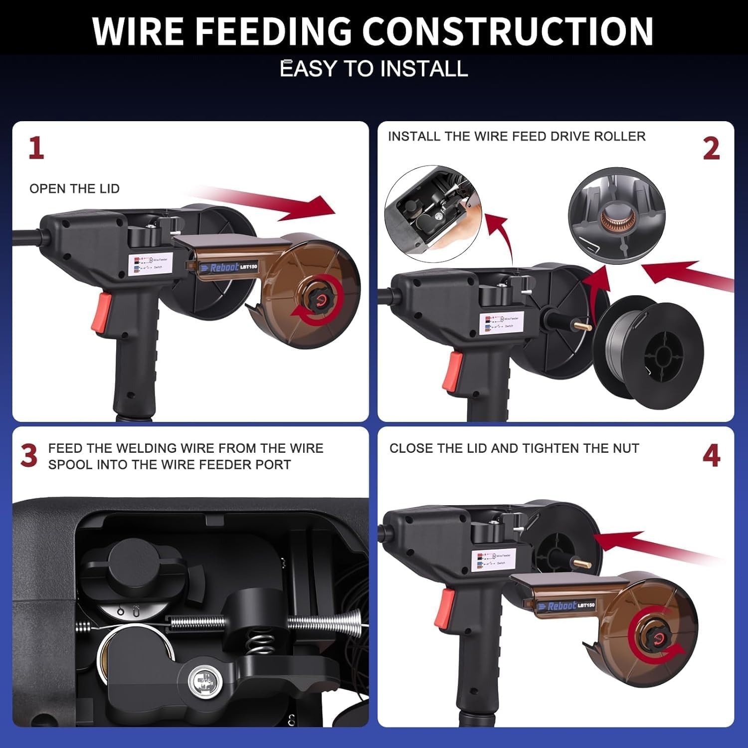 Reboot MIG Welder, 250Amp 6 in 1, 120V/240V Aluminum Multi Process Welding