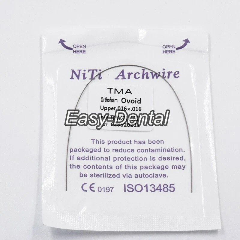 1-100Pc Dental Orthodontic TMA Arch Wire Titanium Molybdenum Alloy Ovoid/Natural