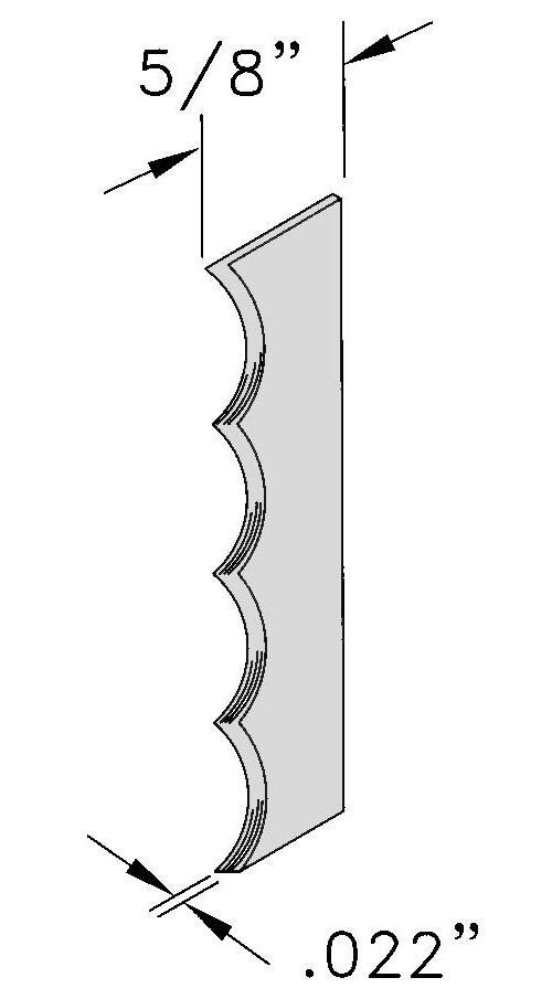 116″ BONELESS SCALLOPED BLADE FOR MODEL BIRO-33
