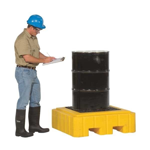 Ultratech 9606 Spill Pallet, 62 Gal Spill Capacity, 1 Drums, 800 Lb Load