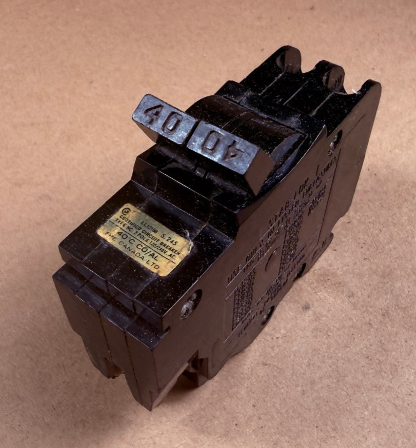 USED Circuit Breaker FPE Federal Pacific FPE 40 Amp 2 Pole Stab-lok