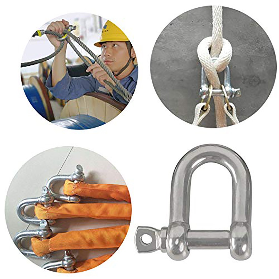 D and Bow Shackles 4mm 5mm 6mm 8mm 10mm 12mm~38mm 316 Stainless Steel D Shackle
