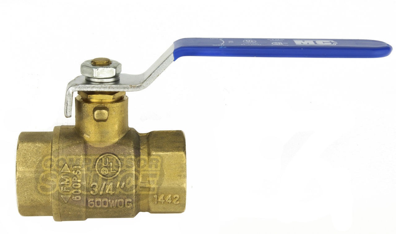 3/4″ Female NPT Brass Ball Shut Off Valve Water Air Fluid 600 PSI WOG Full Port