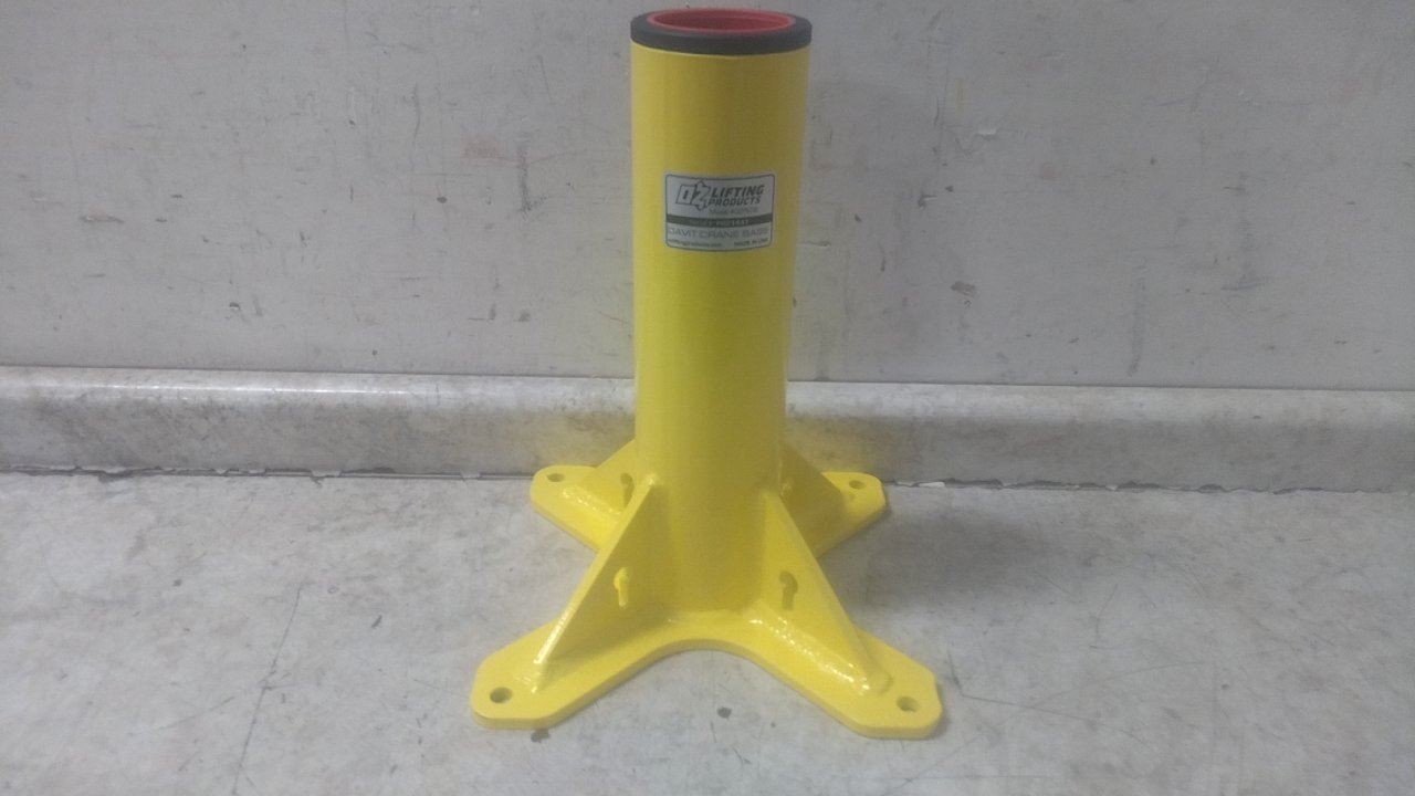 Oz Lifting Products OZPED2 3.05 In Mast Diameter 1000 Lb Cap Steel Mounting Base