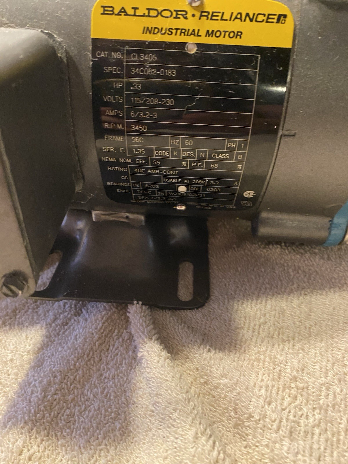 New MP Model MP22746 22746 Pump/Motor Baldor CL3405