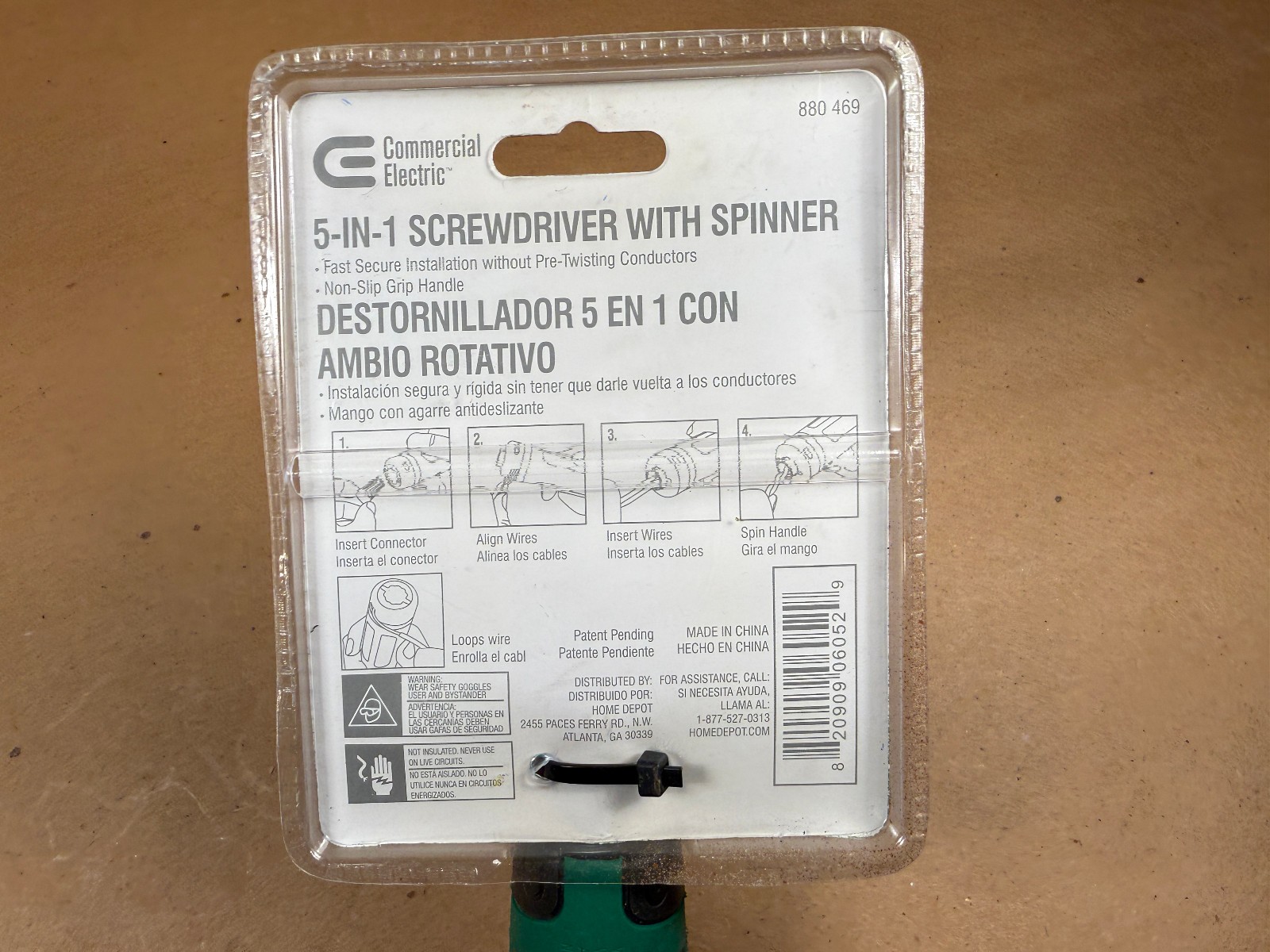 Commercial Electric 5-in-1 Screwdriver with Spinner for Wire Nuts – NOS Painted
