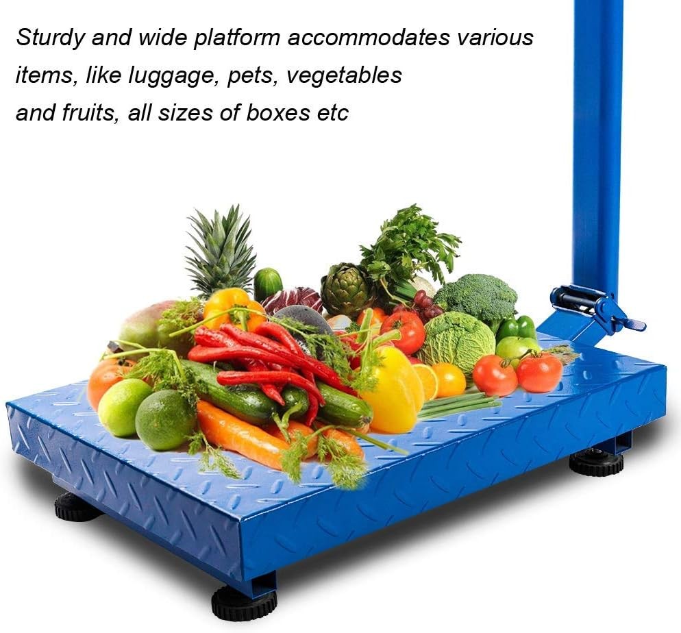 300KG/661lb Electronic Digital Platform Scale Heavy Duty Folding Floor Scales US