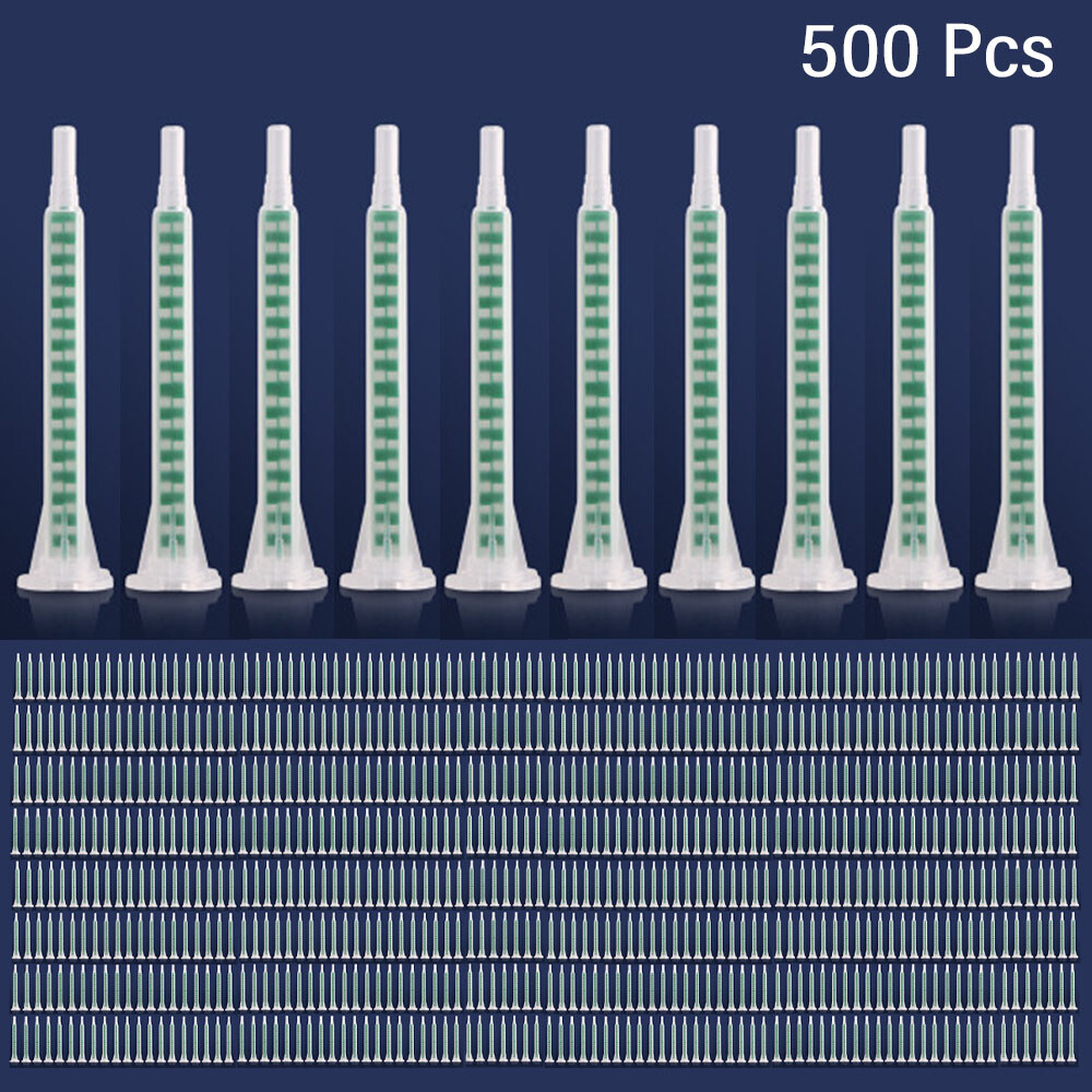 500pcs Static Mixer AB Glue Adhesive Mixing Nozzles Epoxy Resin Glue Mixing Tube