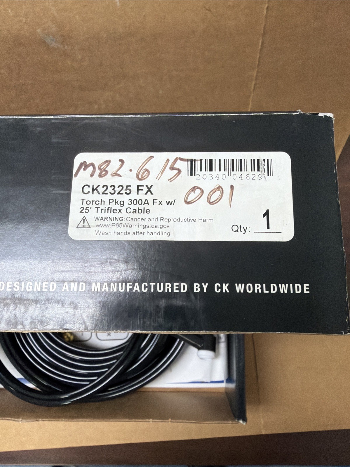 CK Worldwide Master TIG Series CK2325FX TIG Torch Flex Head 25′