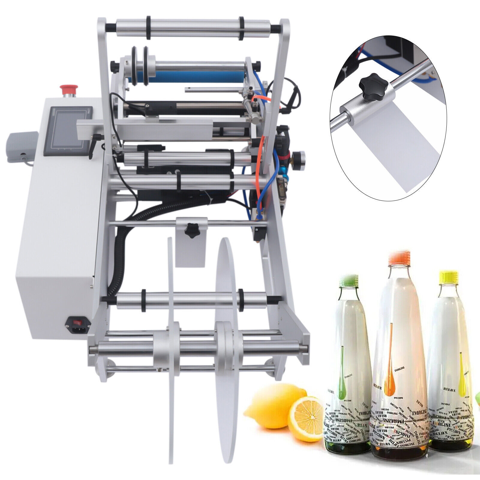 Semi-Auto Labeling Machine LT-190 Label Maker Round Bottle Label Applicator SALE