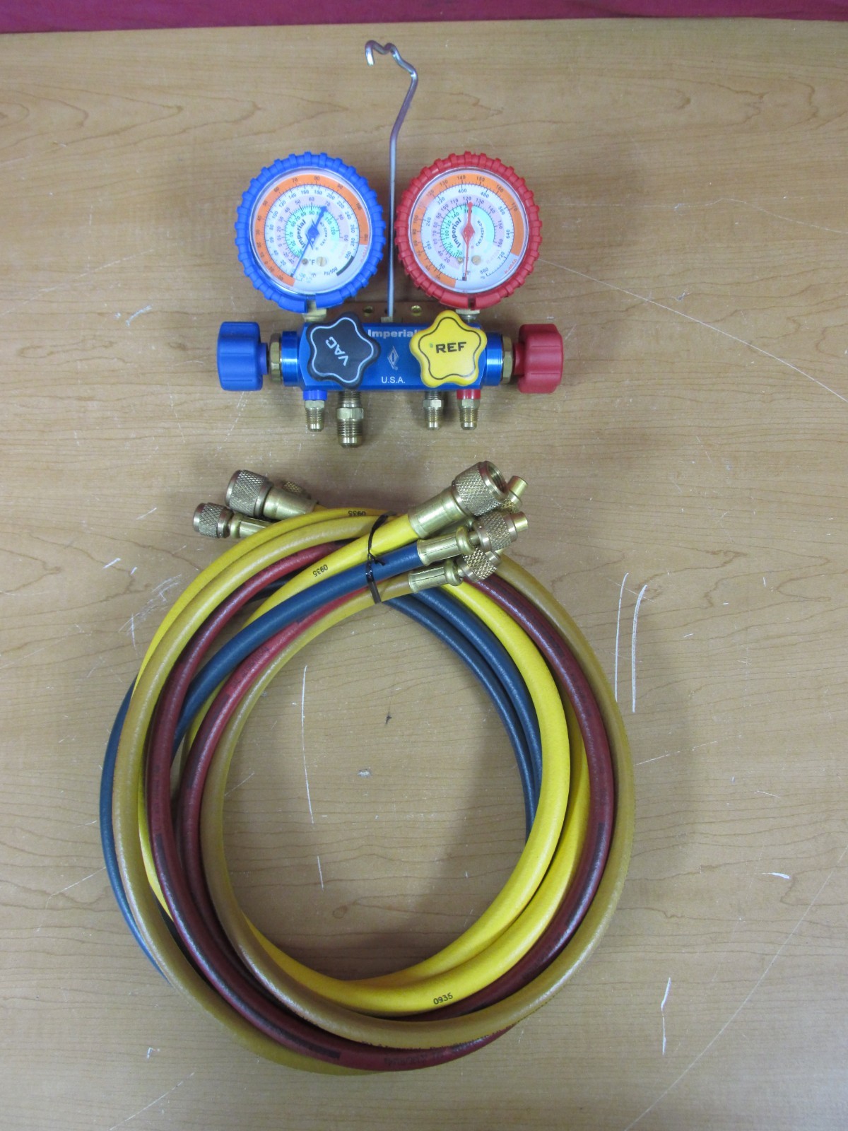 Imperial AC Manifold Gauge Set 4 Valve R22 R404A R410A 422-CR 422-CB Pro Set USA