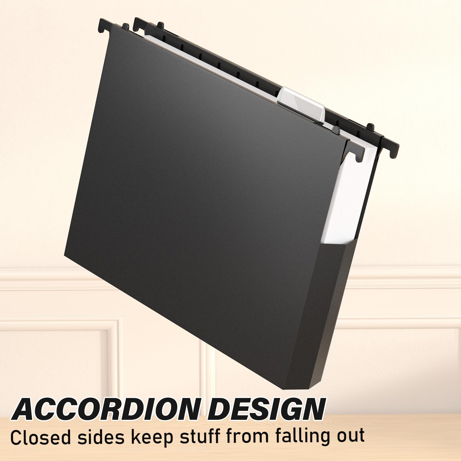 Extra Capacity Plastic Hanging File Folders Letter Size,Heavy Duty 2″ Accordi…