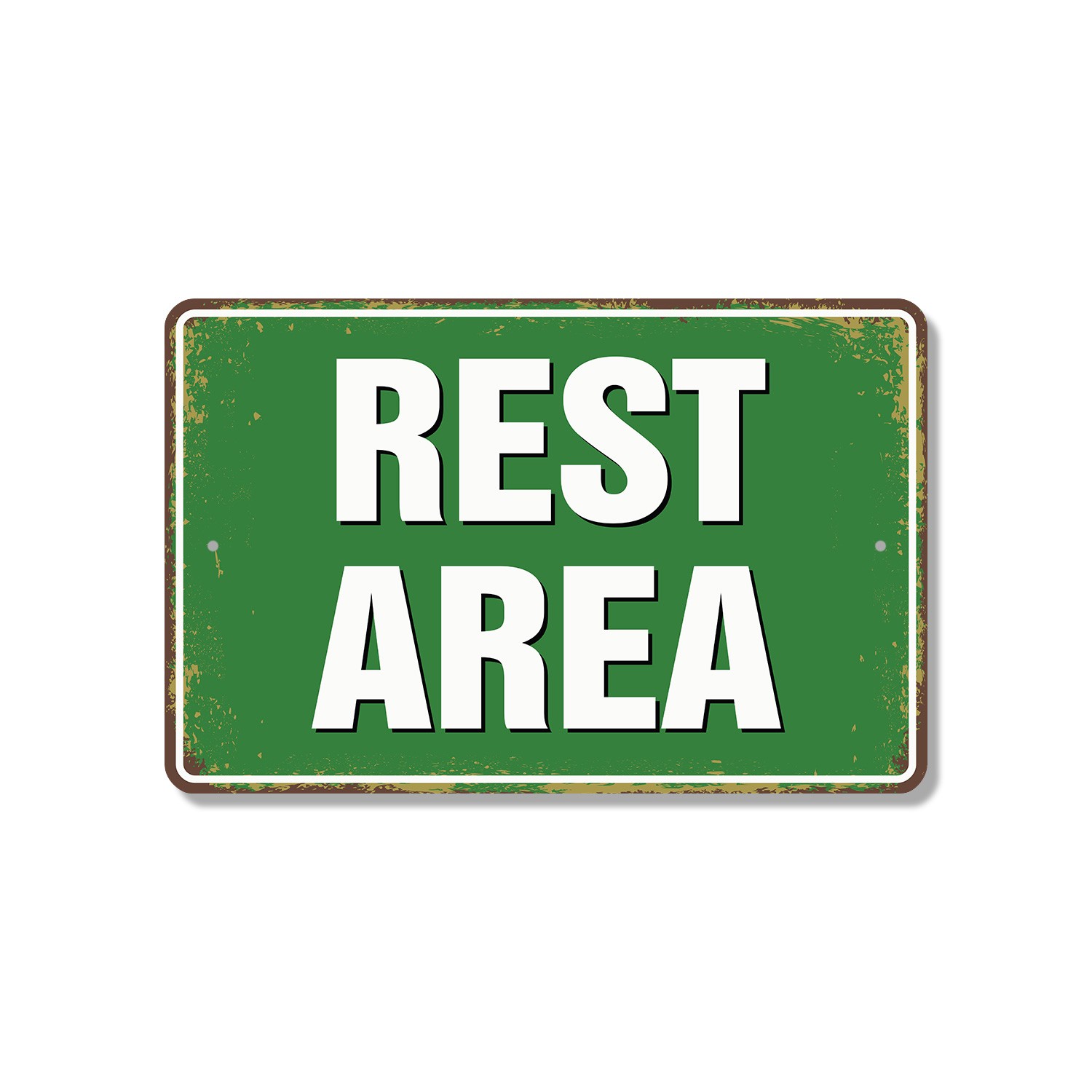 Rest Area Street Sign Stretch Nap Repeat Durable Perfect for Hallways Offices