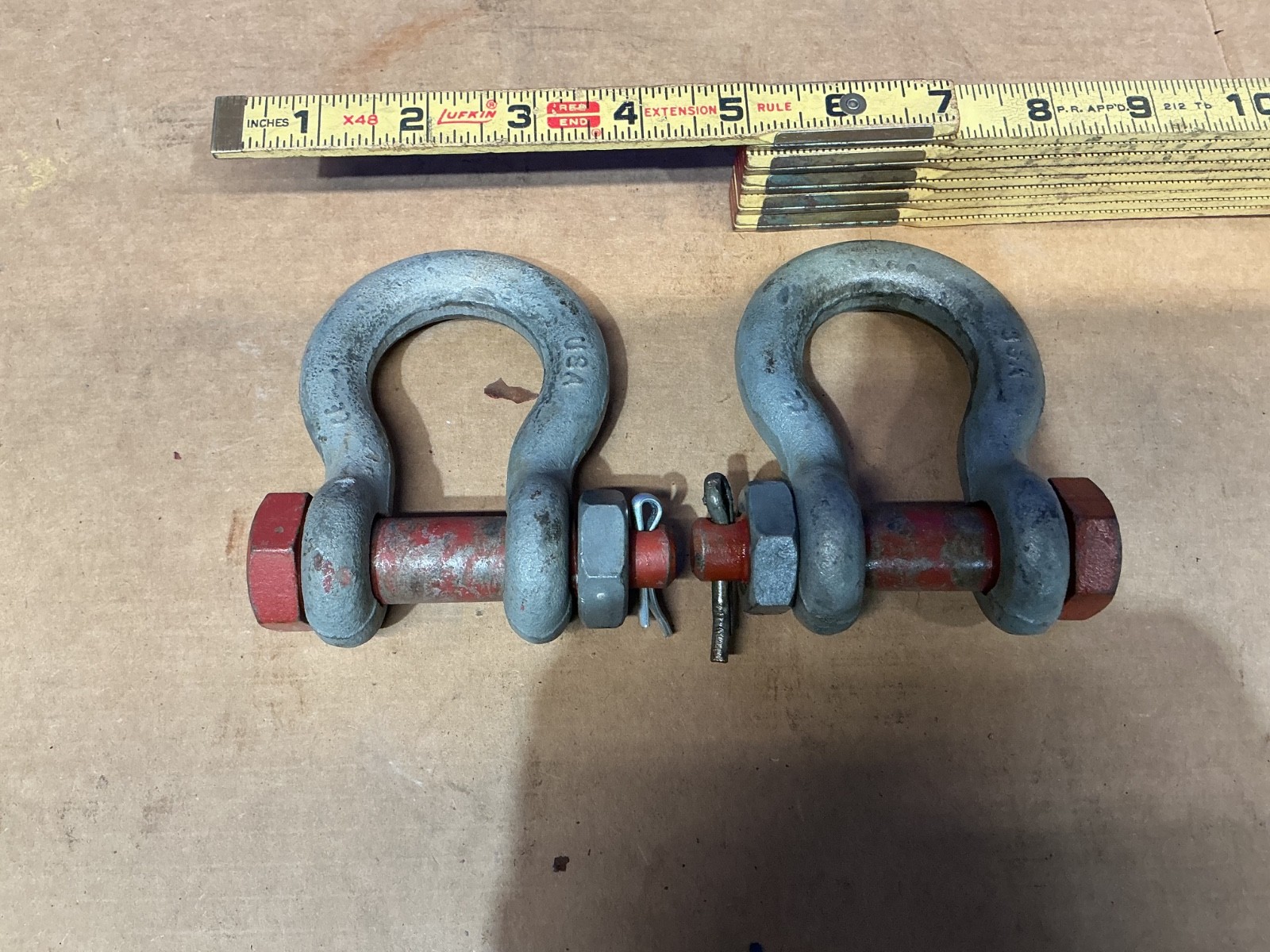 Used Crosby Anchor Shackle Bolt Type 5/8″ 3-1/4t ton WLL set of 2
