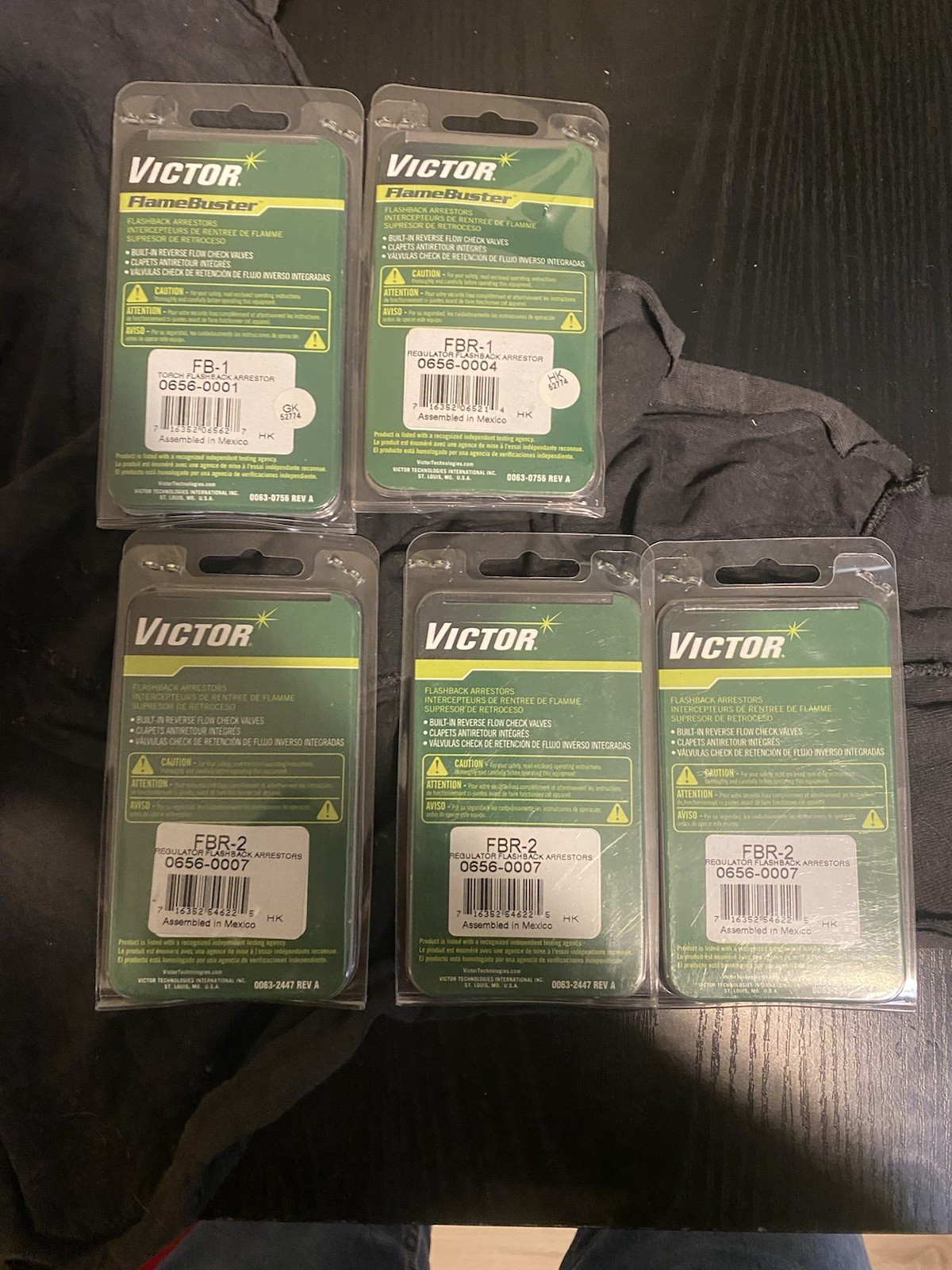 “Victor FlameBuster Flashback Arrestors Lot – New Sealed