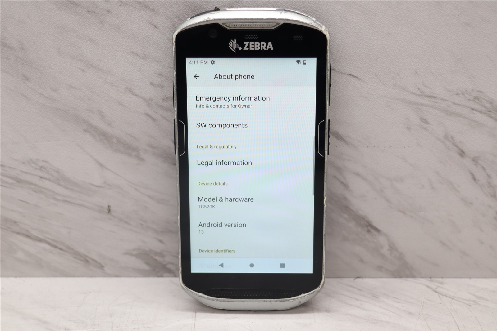 Zebra TC520K Handheld Touch Computer Barcode Scanner Reader Android 13