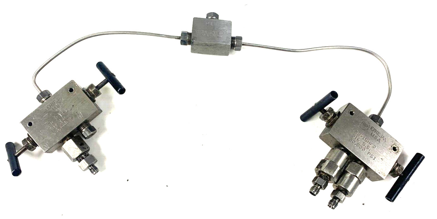 HIP THREE 3 WAY 2 STEM CONNECTION VALVES 30,000 PSI