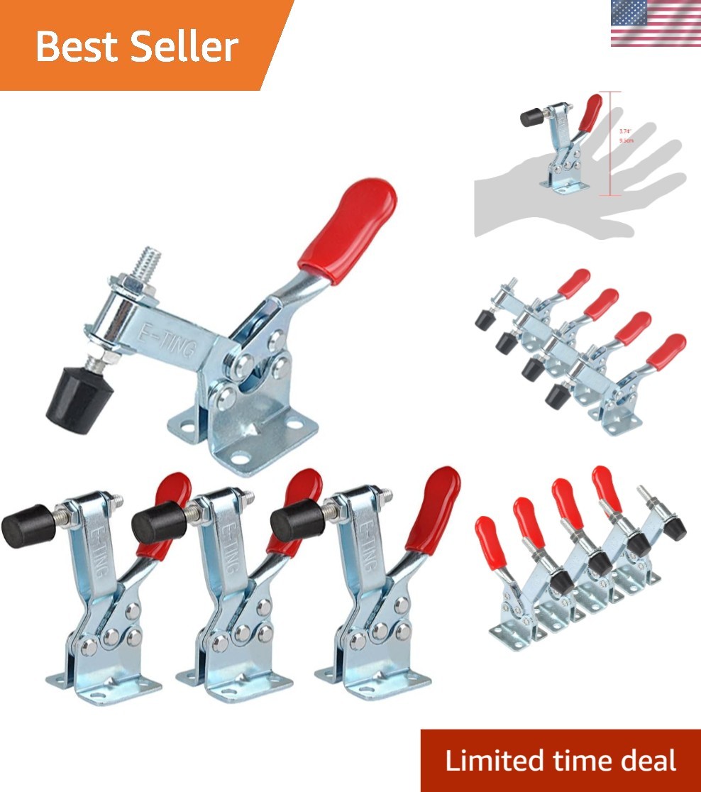 4pc Quick Release Toggle Clamp | 198Lbs Capacity with Corrosion-Resistant Grip