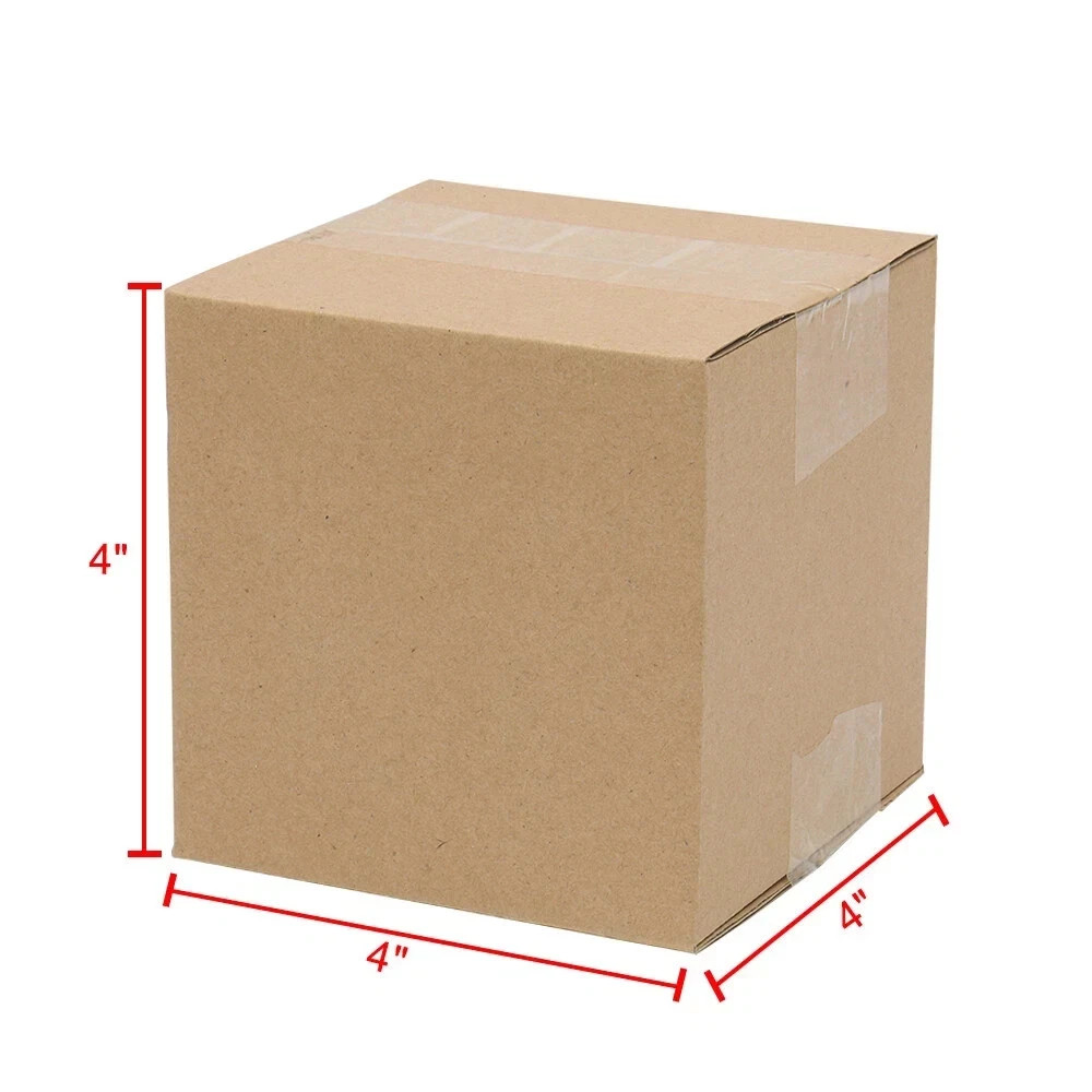 100 Pack 4x4x4 Inches Shipping Boxes Corrugated Boxes Small Paper Boxes Mailers