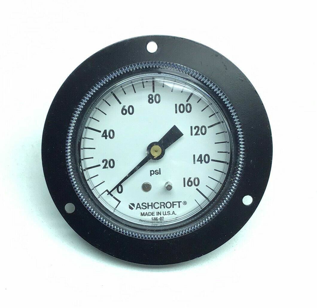 ASHCROFT 25W1001TH 02B XFF 160 PSI 2-1/2″ SIZE PRESSURE GAUGE 1/4 NPT BACK