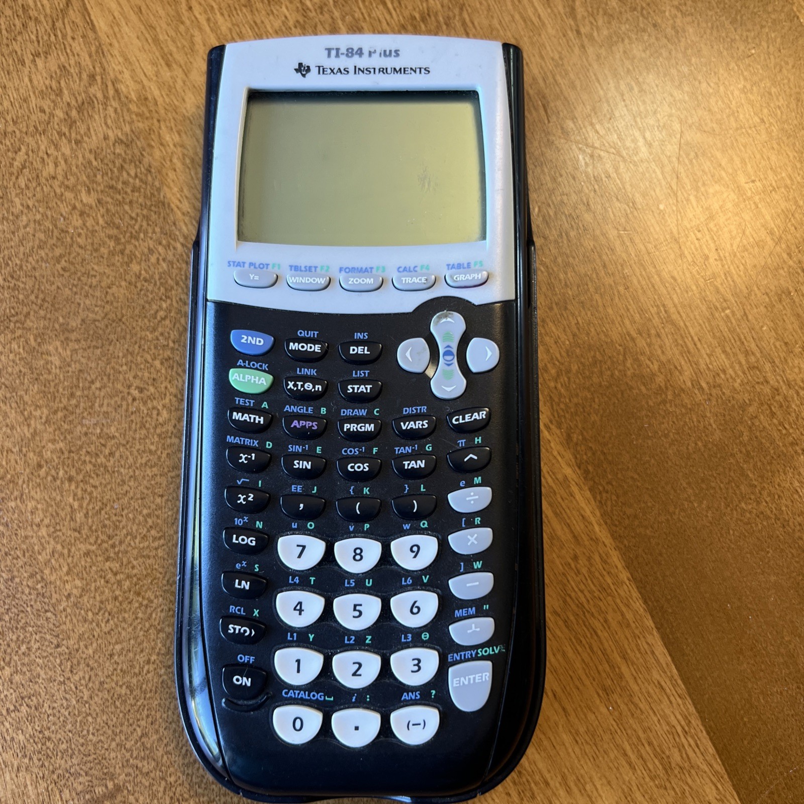 Texas Instruments TI-84 Plus Graphing Calculator With Cover Black and White