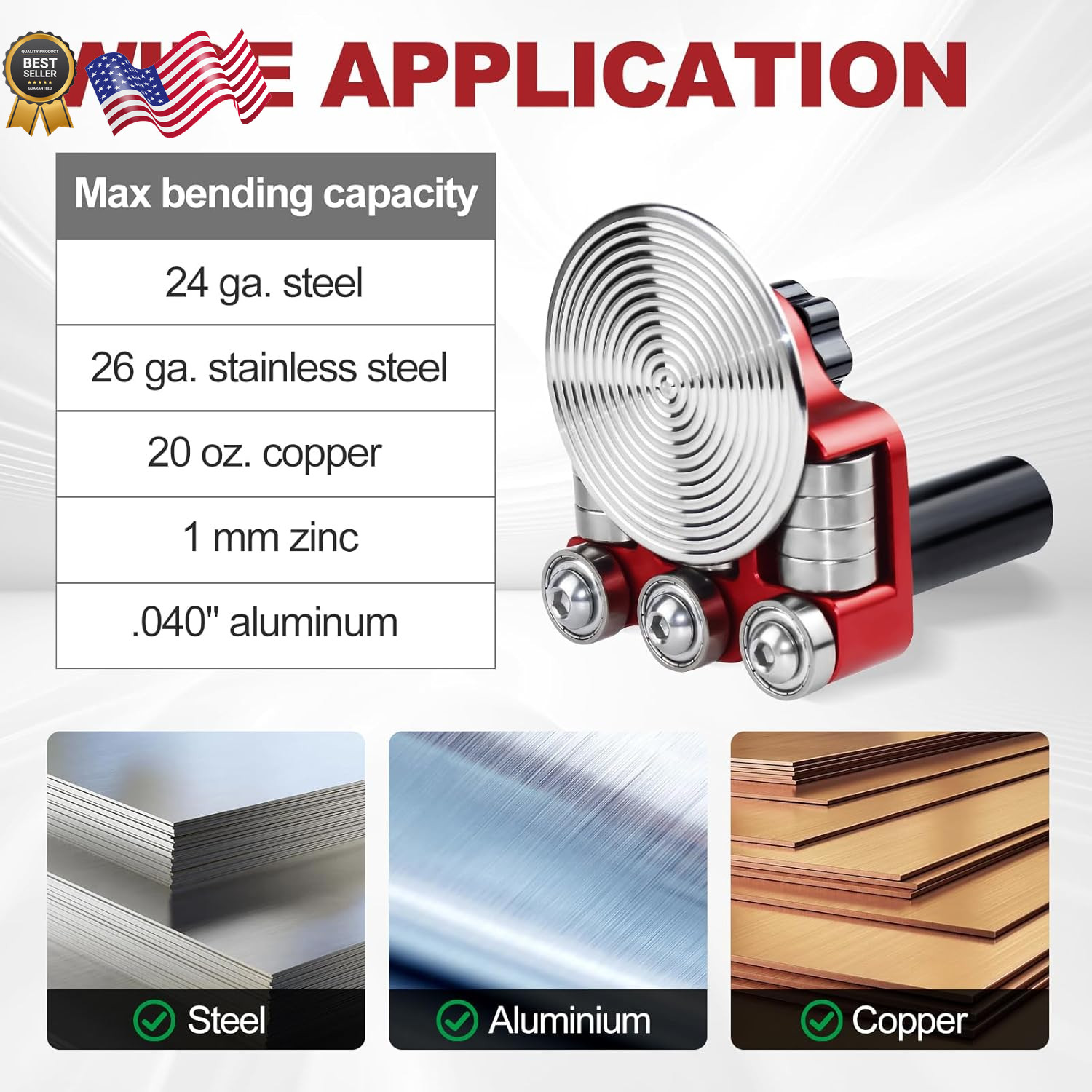 FS1DS Sheet Metal Bender One Station Disc Metal Break Bender Hand Bending Tool
