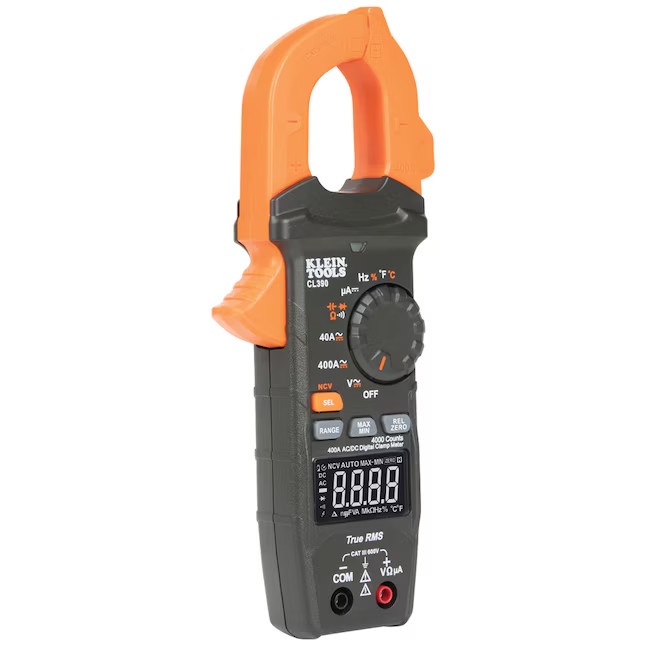 Klein Tools AC/DC Digital Clamp Meter, TRMS Auto-Ranging 400 Amp