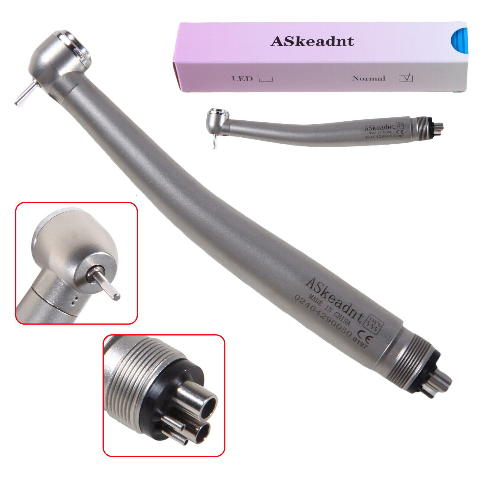 3x Dental High Speed Push Button Turbine Handpiece 4 Hole 4H Fit NSK ADA4 u
