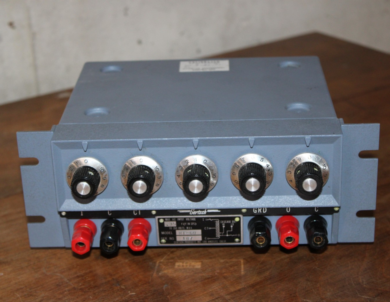 Singer Gertsch Ratio Tran RT-60 Rack Mount Ratio Transformer
