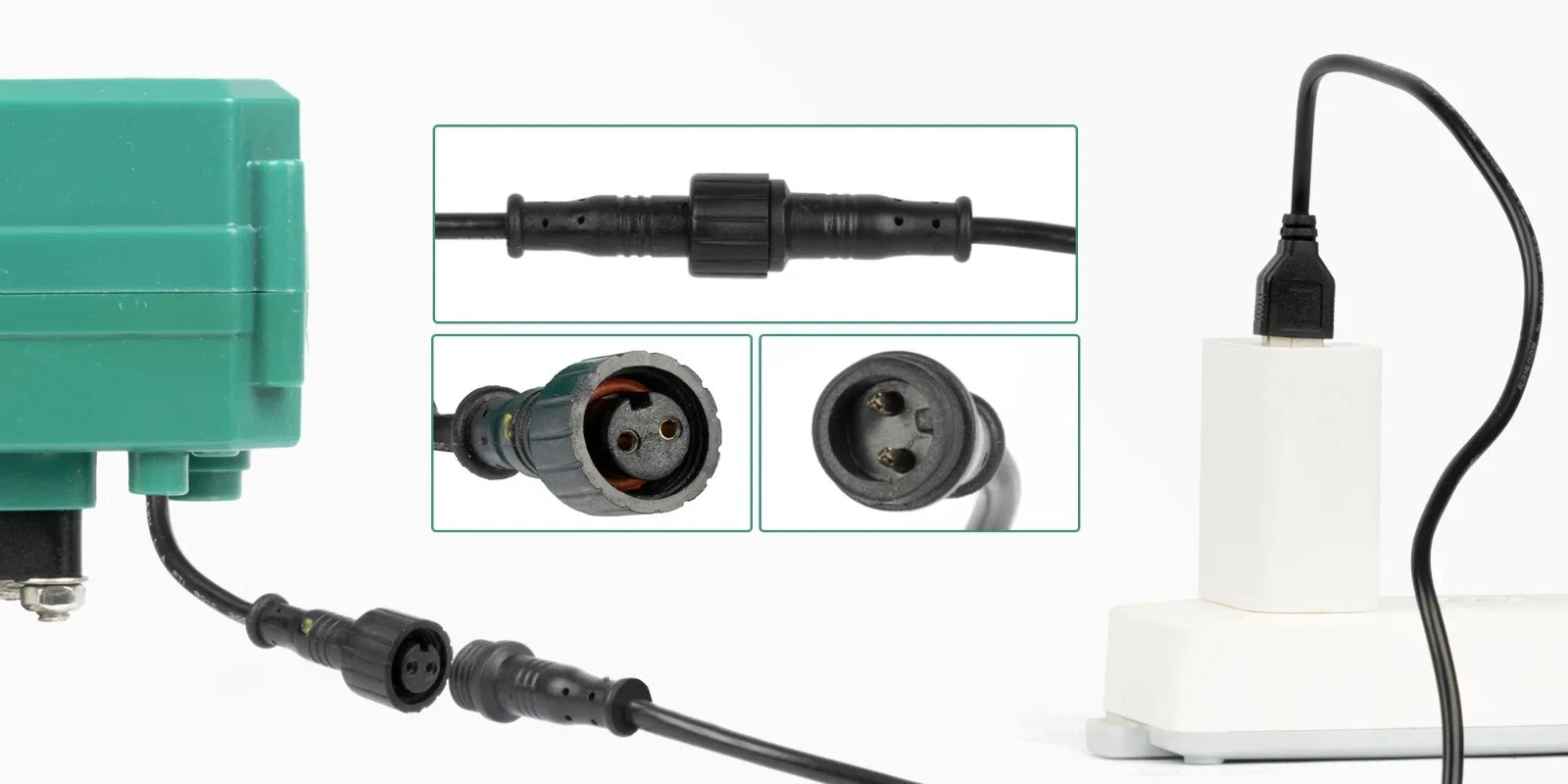 U. S. Solid Wifi Smart Motorized Ball Valve 1 1/2 in SS US Plug Manual Switch