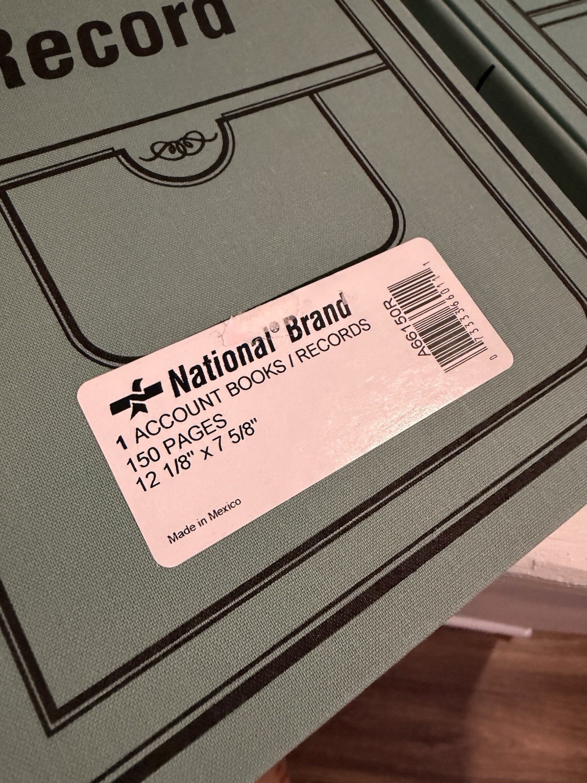 National Brand A66 150R Account Record Book 150 Pages 2 Pack New