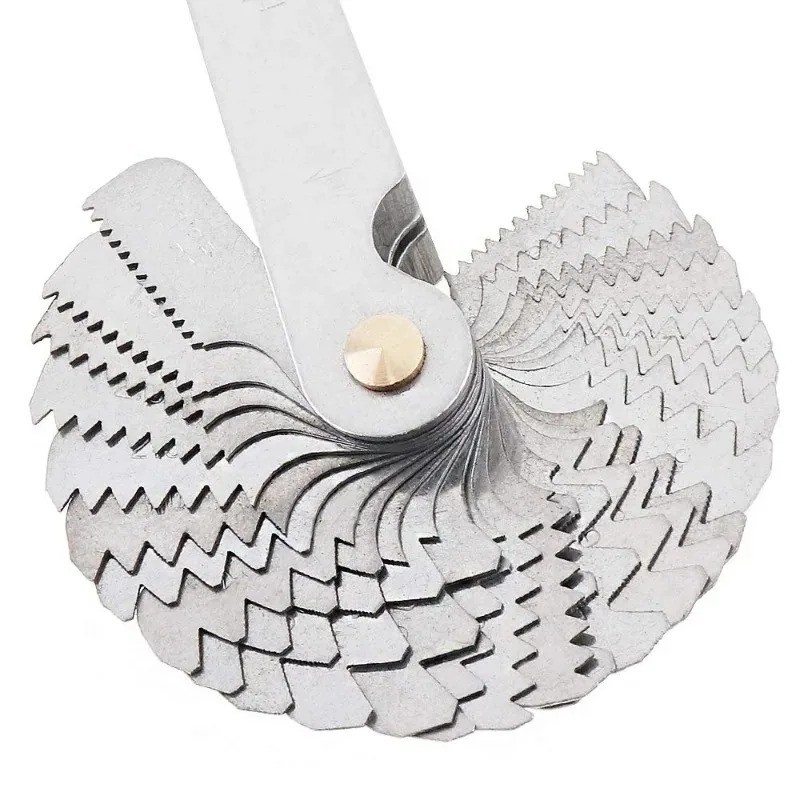 Metric Inch Thread Pitch Gauge Screw Thread Measuring Tool Plug Gauge Set