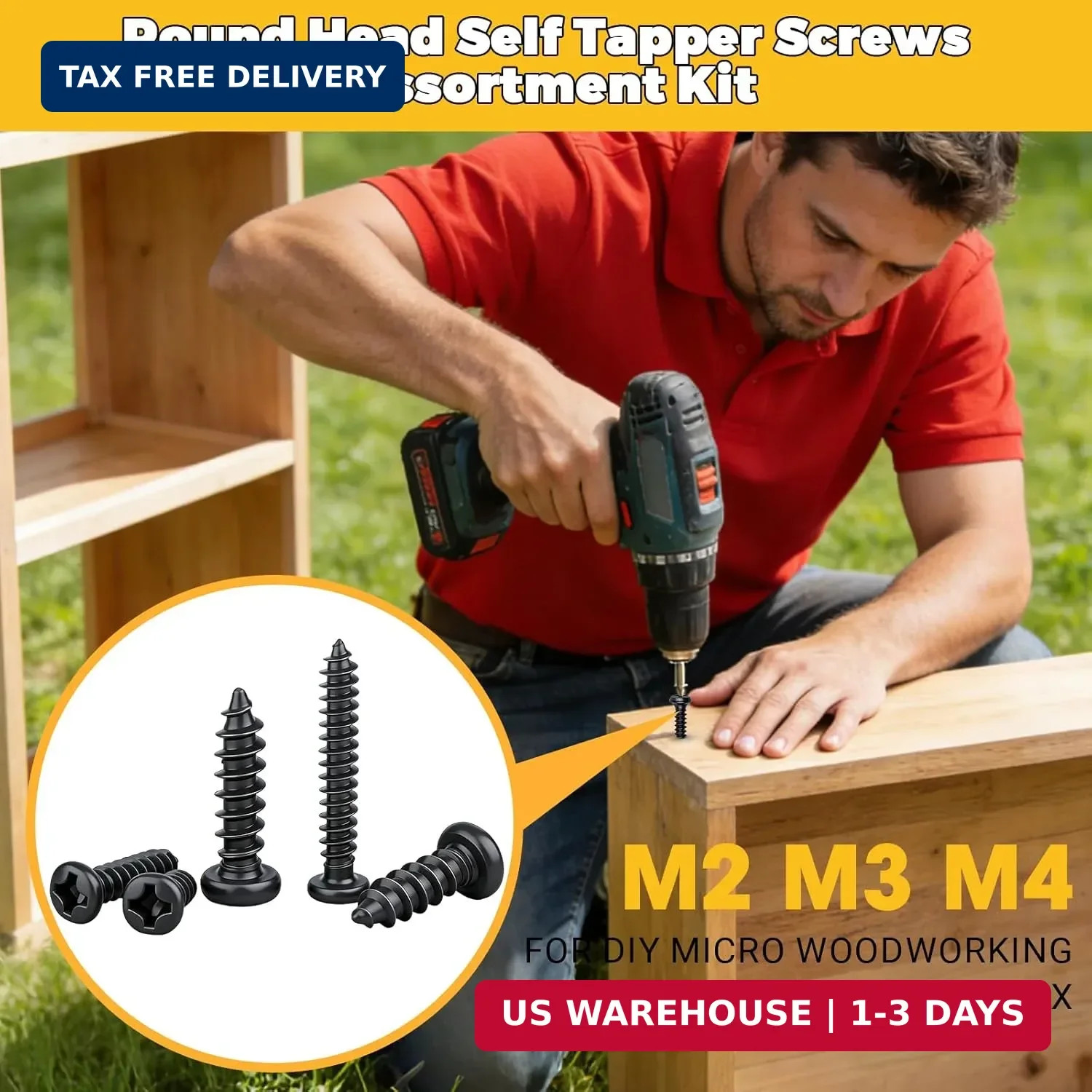 625 Pcs 14 Size Small Self Tapping Screws for Plastic and Metal, M2,M3,M4 Philli