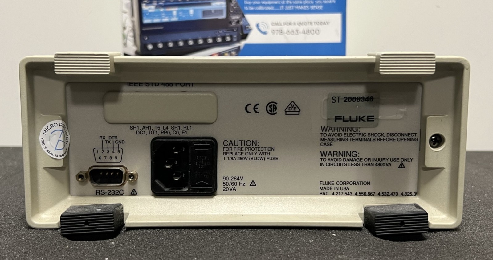 FLUKE 45 DUAL DISPLAY BENCHTOP DIGITAL MULITMETER, 5 DIGIT, NO HANDLE, TESTED!