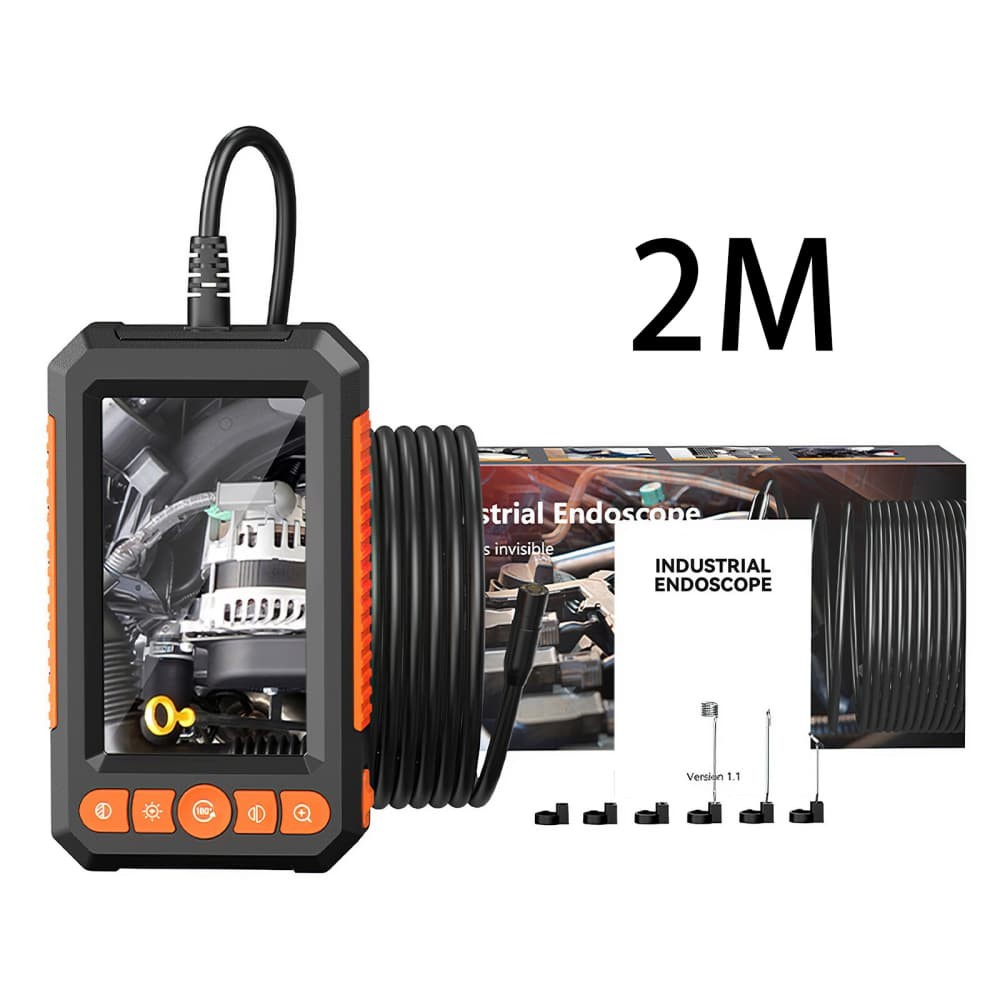 2M/5M Handheld Endoscope, 1080P HD 4.3″ Screen, 8mm Industrial Inspection Camera