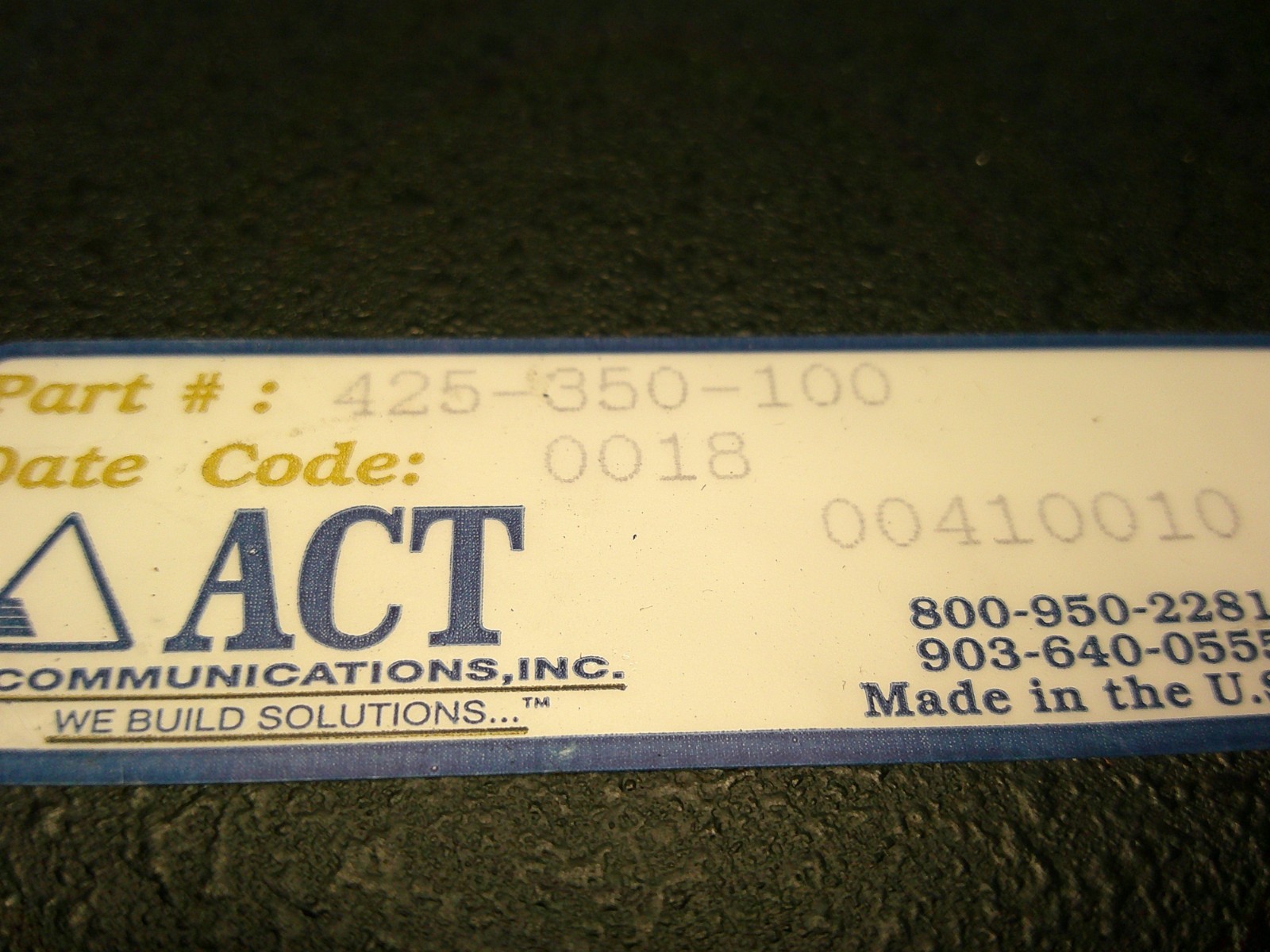 (1) NEW ACT 425-350-100 HI-ENERGY SURGE PROTECTOR, INDUSTRIAL GRADE