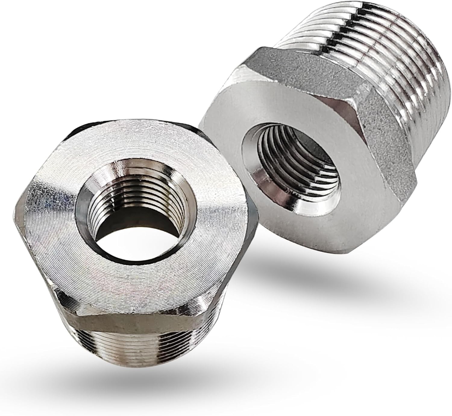3/4″ NPT Male to 1/4″ Female Hex Bushing Reducer, 304 3/4” x 1/4”, 304ss