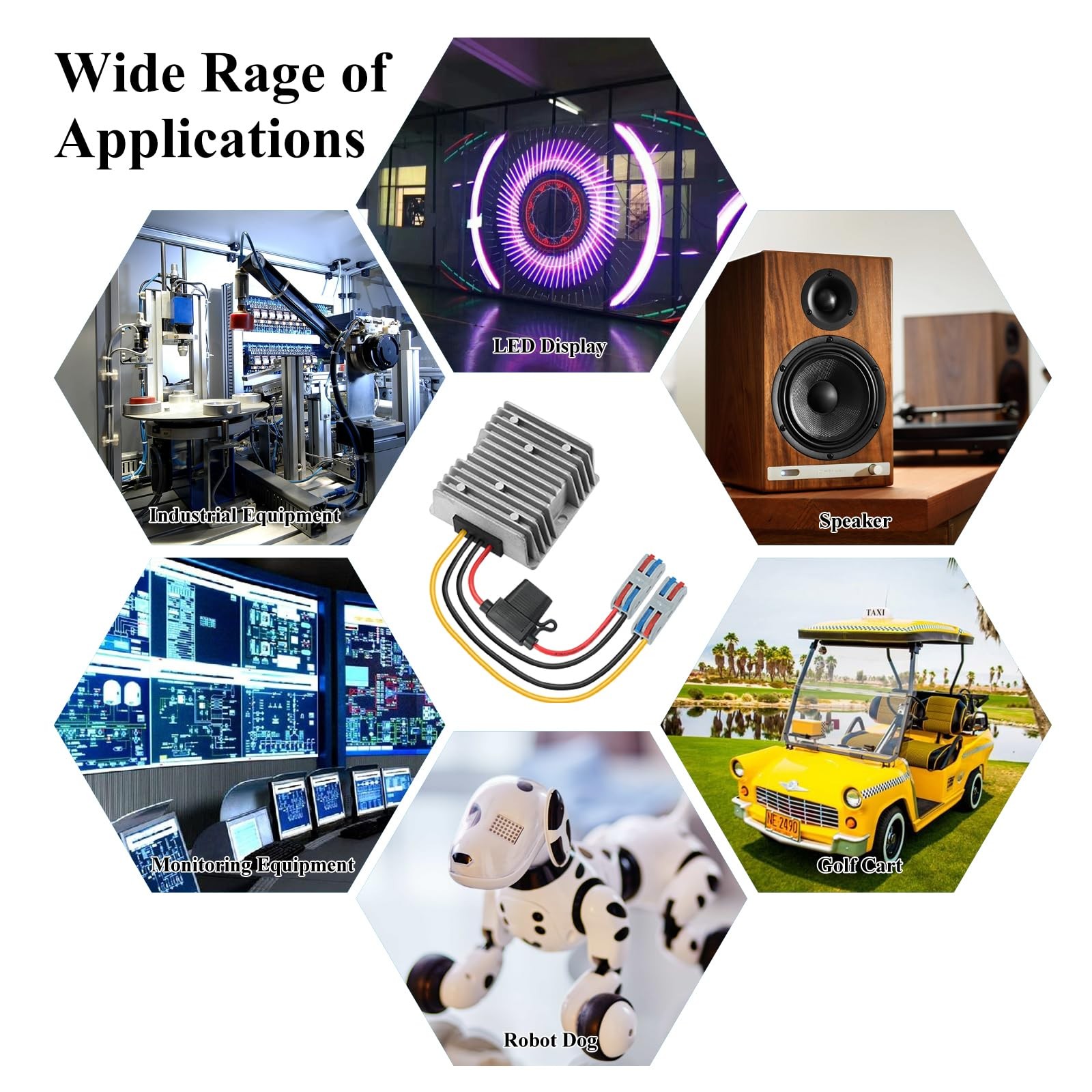 Mzhou 240W DC-DC Buck Down-dc 20-90v to 12v20a, Grey-DC 20-90V 12V20A