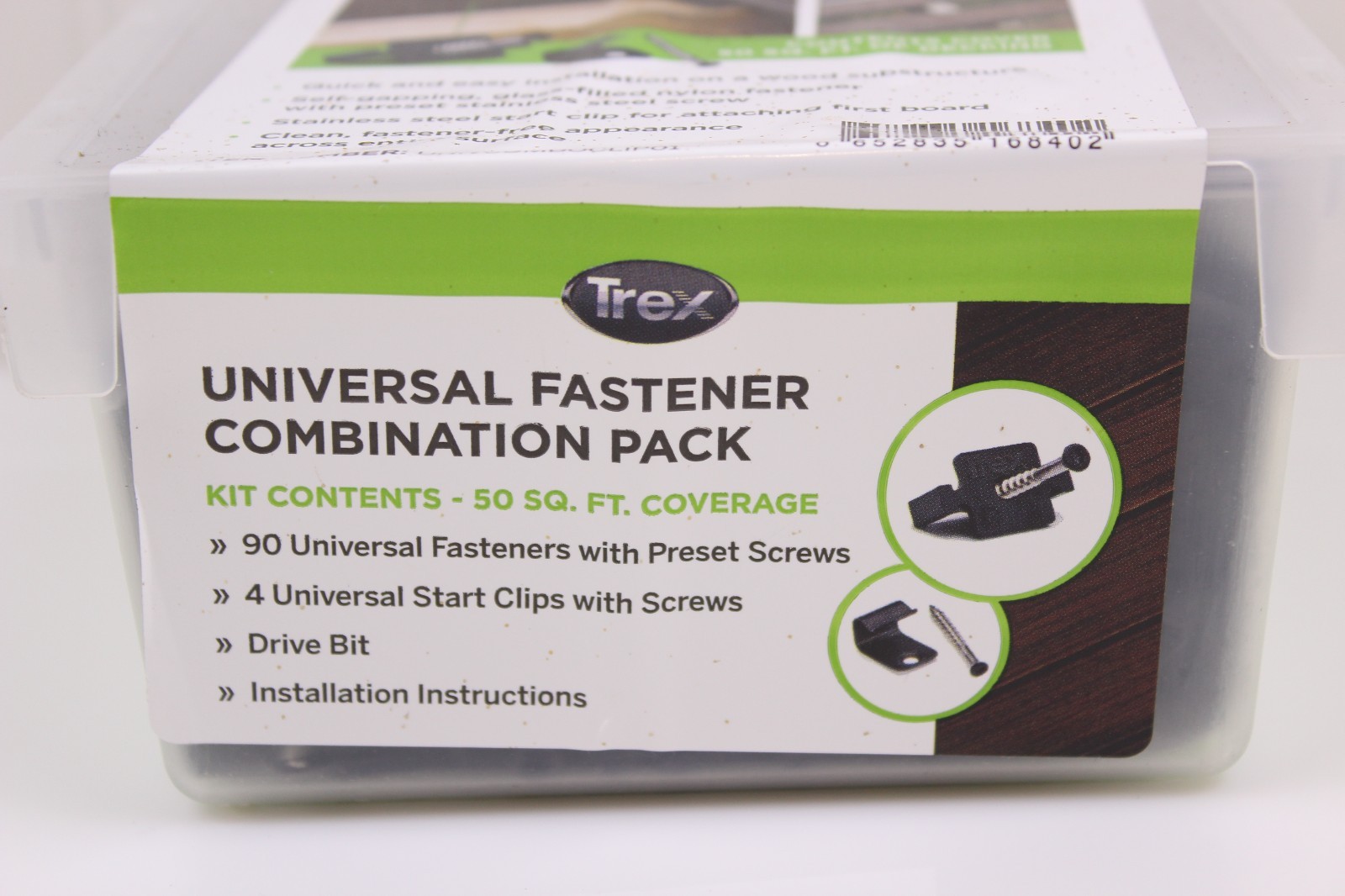 Trex Hideaway Hidden Fastener Kit UNIVCOMBOCLIP01 Universal Fasteners 50 Sq Ft