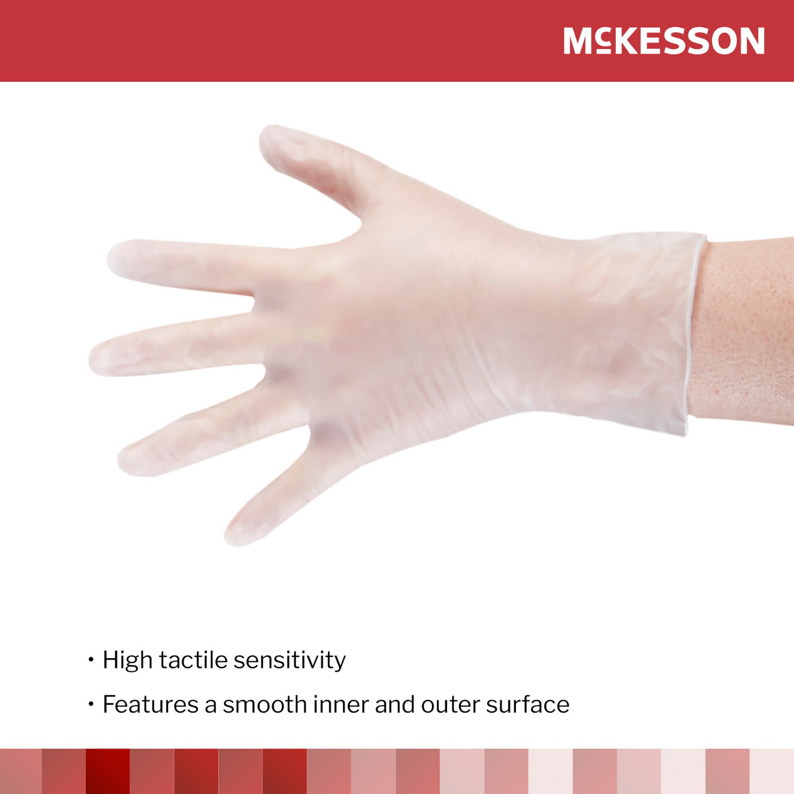 McKesson Vinyl Exam Gloves Medium 150 Count Disposable Medical Gloves