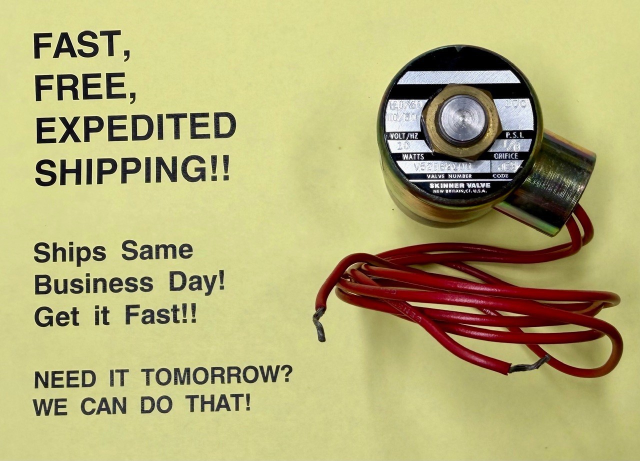 Skinner V52DB2100 120VAC; FREE SAME DAY EXPEDITED SHIPPING!